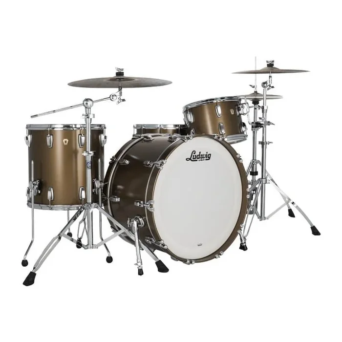Ludwig Classic Maple 3pc Pro Beat Drum Set Vintage Bronze Mist