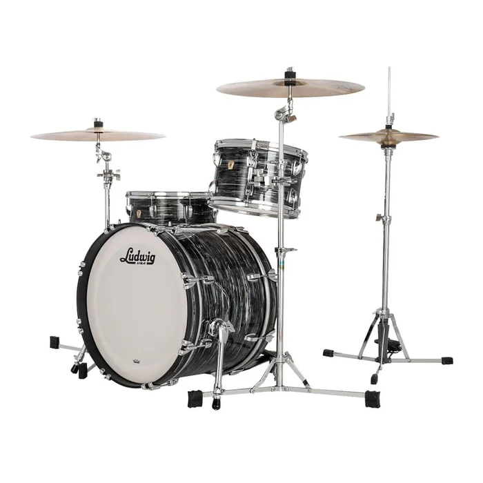 Ludwig Classic Maple Downbeat Drum Set Vintage Black Oyster