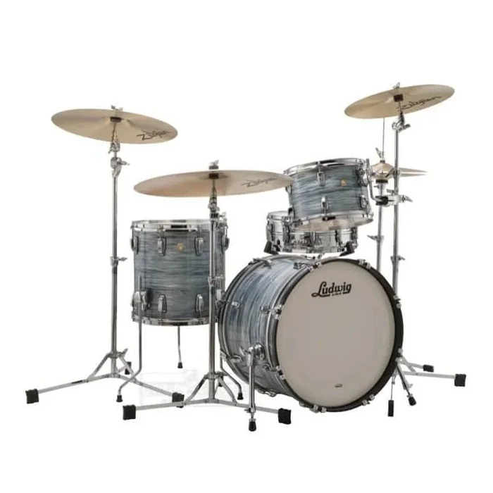 Ludwig Classic Maple Downbeat Drum Set Vintage Blue Oyster