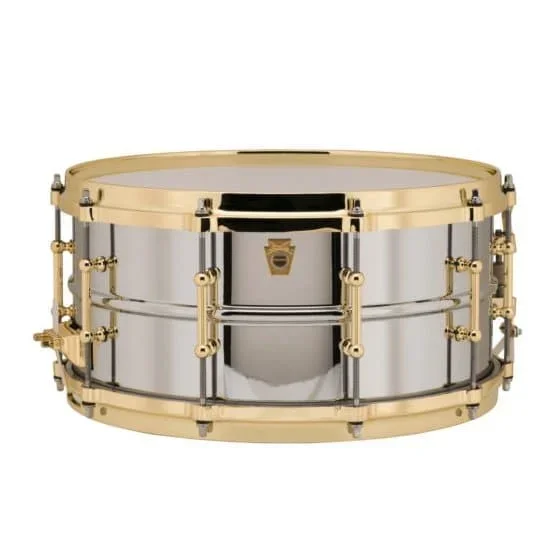 Ludwig LB402BBTWM Supraphonic Chrome Over Brass Snare Drum w/Brass Trim & P86 14×6.5