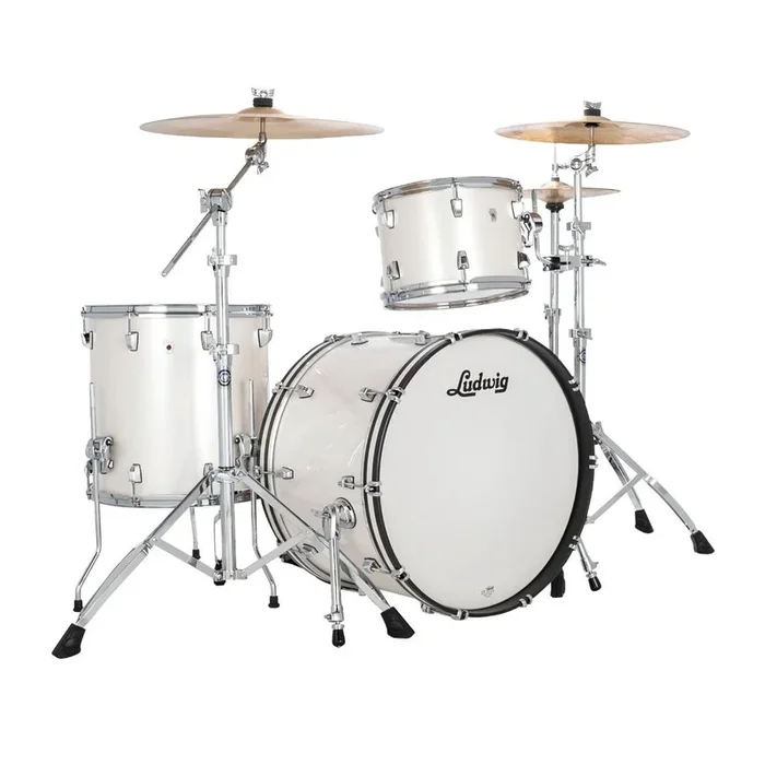 Ludwig Neusonic 3pc Fab Drum Set Silver Silk
