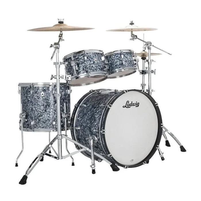 Ludwig Neusonic Rapid MOD2 4pc Drum Set Steel Blue Pearl