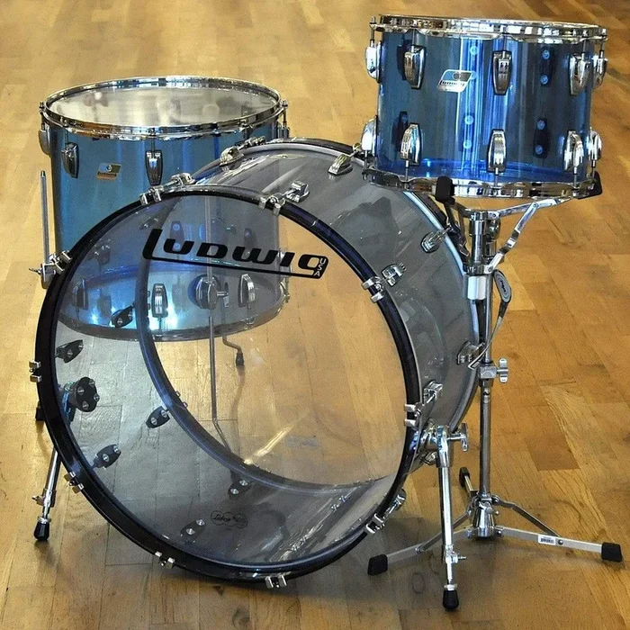 Ludwig Vistalite 14/18/26 3pc. Drum Kit Blue