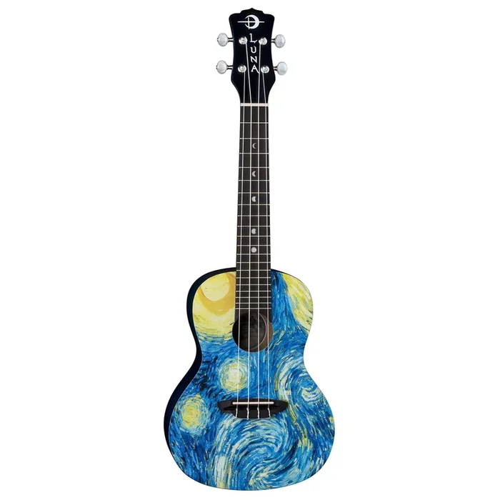 Luna Guitars Starry Night Concert Ukulele with Gig Bag