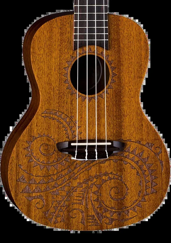 Luna Uke Tattoo Mahogany Concert w/bag