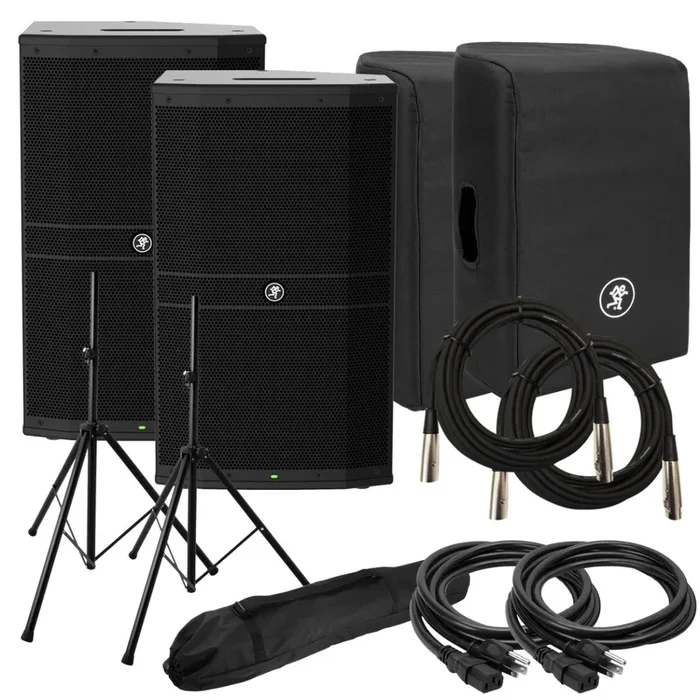 Mackie DRM212 Powered Loudspeaker AUDIO ESSENTIALS BUNDLE