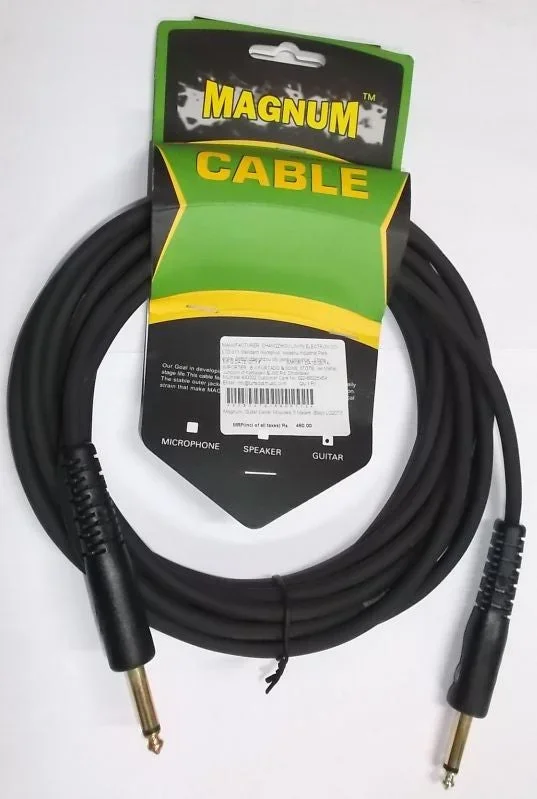 Magnum Angled 5 Meters -Black Guitar Cable LG103-5
