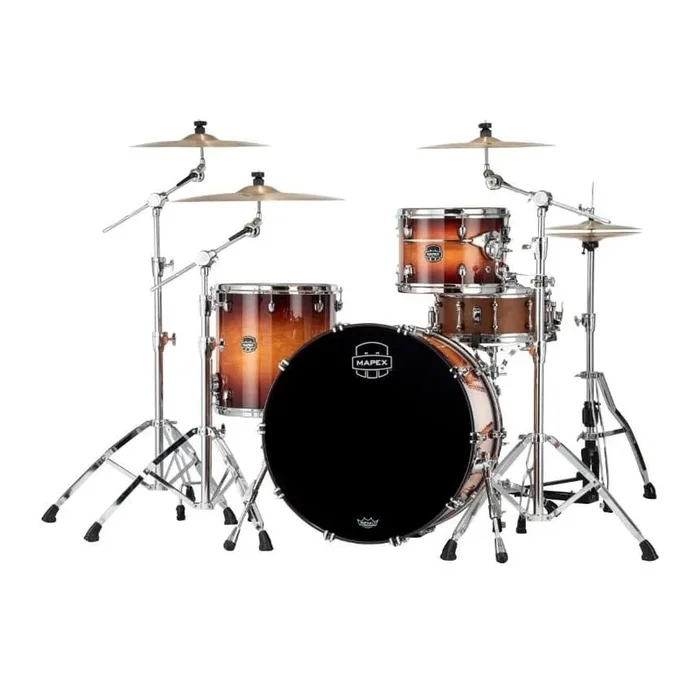 Mapex Saturn Evolution Hybrid Powerhouse Rock 3 Pc Drum Set w/o Snare 24/13/16 Exotic Sunburst