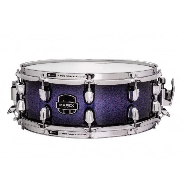 Mapex Saturn MH 14inch x 5.5inch Snare – Red & Blue Hybird Sparkle