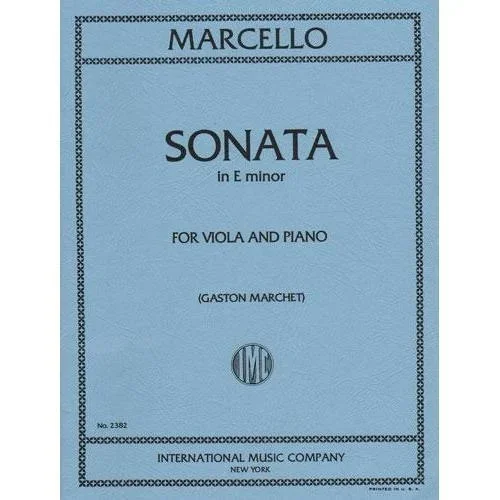Marcello, Benedetto: Sonata in e minor (viola & piano)