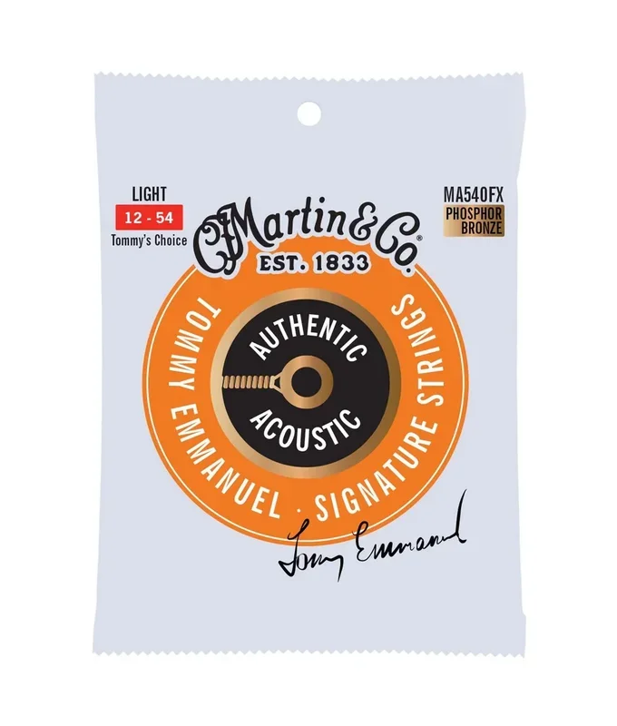 Martin MA540FX Flexible Core Phosphor Bronze Custom Light 12-54 Acoustic Guitar Strings