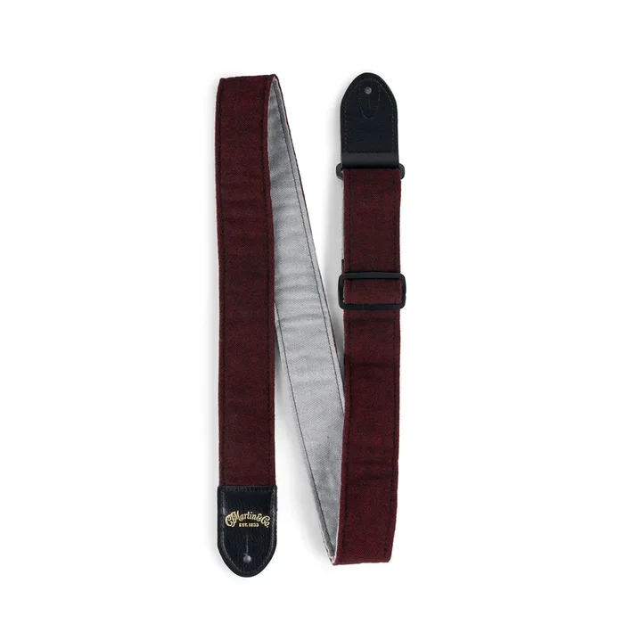 Martin Seawool Burgundy Tweed Guitar Strap