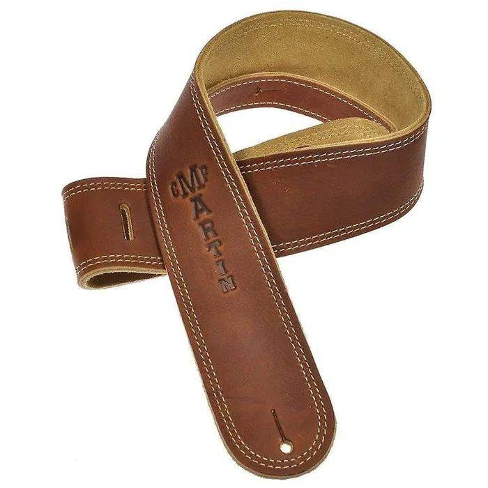 Martin Soft Baseball Leather Guitar Strap – Brown Suede