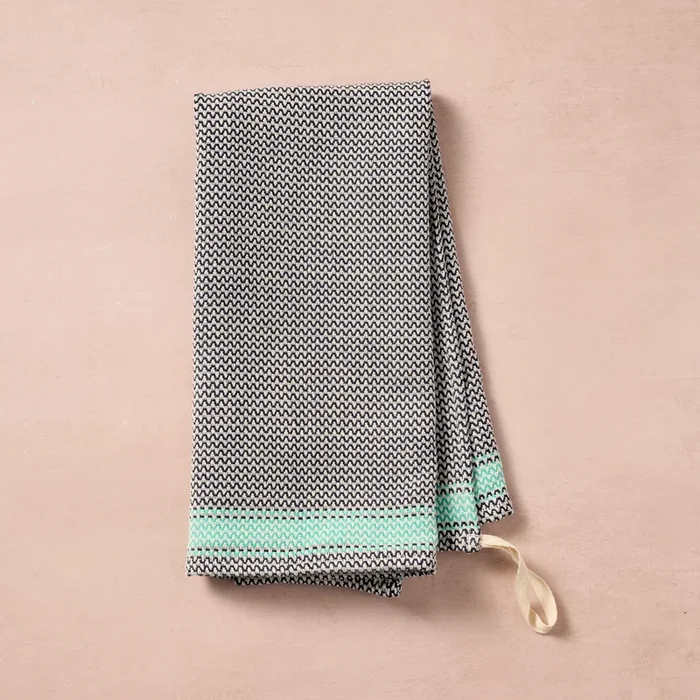 Matbakh Cotton Tea Towel – Blue with Aqua