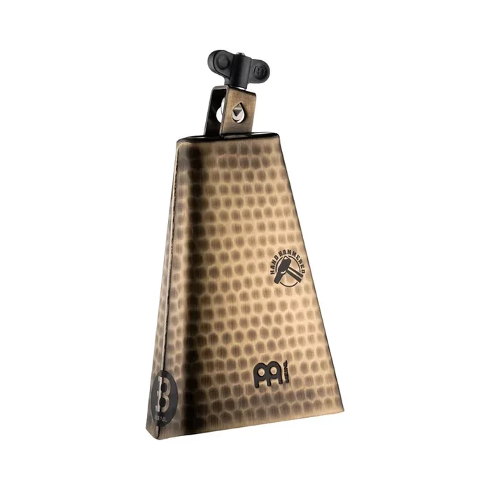Meinl 8″ Big Mouth Hand Hammered Steel Cowbell- Gold Color Brass Finish