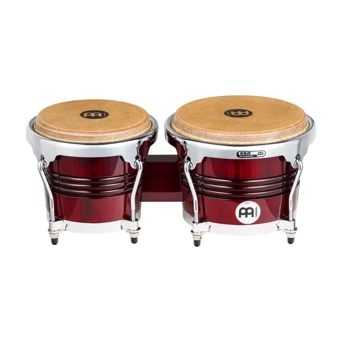 Meinl Percussion Marathon Exclusive Bongos 6.75″ And 8″ Pine Bongos – Wine Red