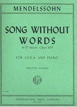 Mendelssohn, Song Without Words Op. 109 for Viola and Piano (IMC)