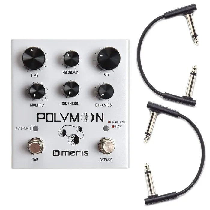 Meris Polymoon Super-Modulated Delay Pedal w/RockBoard Flat Patch Cables Bundle