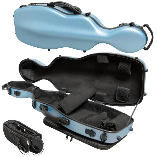 Mika cello-shaped violin case, thermoplastic Blue