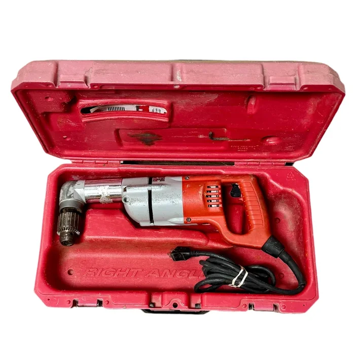 Milwaukee 7-Amp 1/2″ Corded Heavy-Duty Right Angle Drill w/ Hard Case (1107-1)
