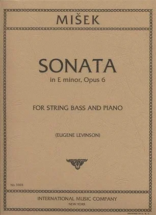Misek: Sonata in E minor, Op.6 for (bass, piano) IMC