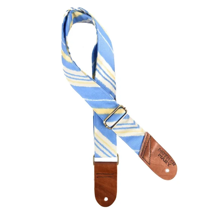 Mother Mary Blue/Yellow Chevron Guitar Strap