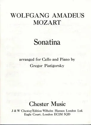 Mozart (Piatigorsky): Sonatina for cello & piano