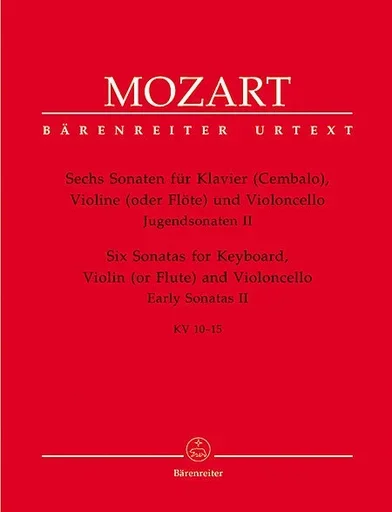 Mozart (Plath/Rehm): 6 Early Sonatas, KV10-15, Vol.2 – URTEXT (piano trio) Barenreiter