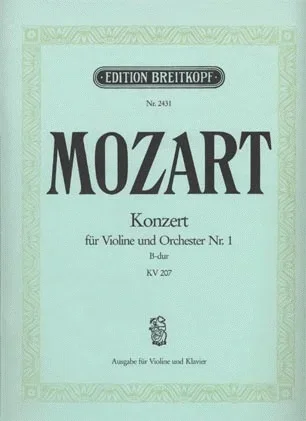 Mozart, W.A.: Concerto #1 in Bb KV 207 (Violin & Piano)