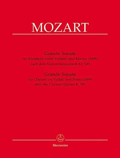 Mozart, W.A.: Grande Sonate KV 581 (violin or clarinet & piano), Barenreiter