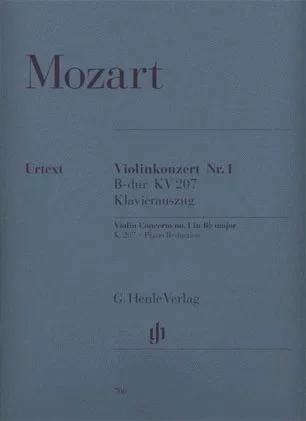 Mozart, W.A. (Seiffert, ed.): Concerto No.1 in Bb, KV 207, urtext (violin & piano)