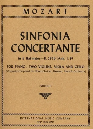 Mozart, W.A.: Sinfonia Concertante in Eb K297b (piano, 2 violins, viola, cello)