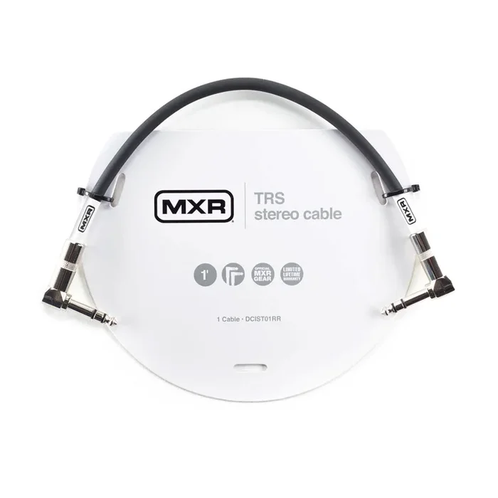MXR DCIST01RR TRS Stereo Cable – Right Angle to Right Angle – 1 foot