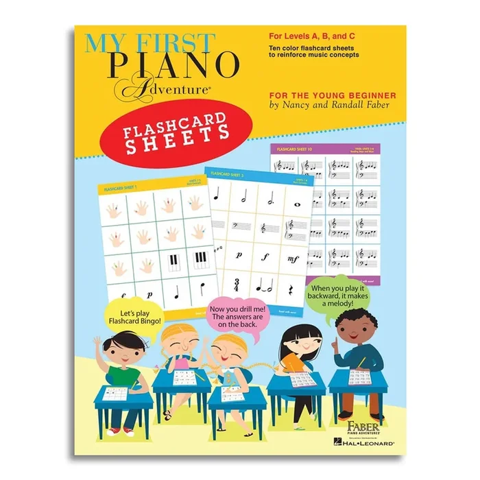 My First Piano Adventure Flashcard Sheets