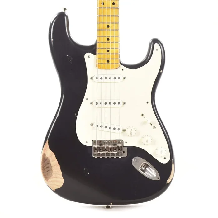 Nash S-57 Black Medium Relic w/1-Ply White Pickguard & Lollar Pickups