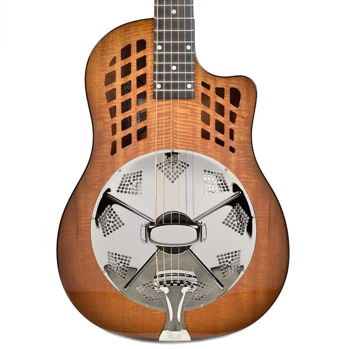 National ResoRocket Wood Body Figured Mahogany Resonator