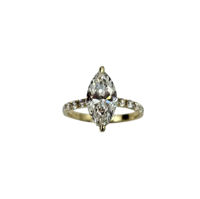New 2.76 Carat Total Weight Marquise Diamond Ring