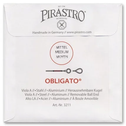 Obligato Viola A String – Medium Gauge – Removable Ball (Synthetic/Aluminum)