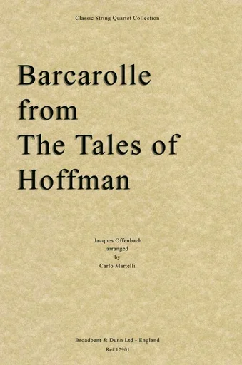 Offenbach, Jacques: Barcarolle (string quartet)