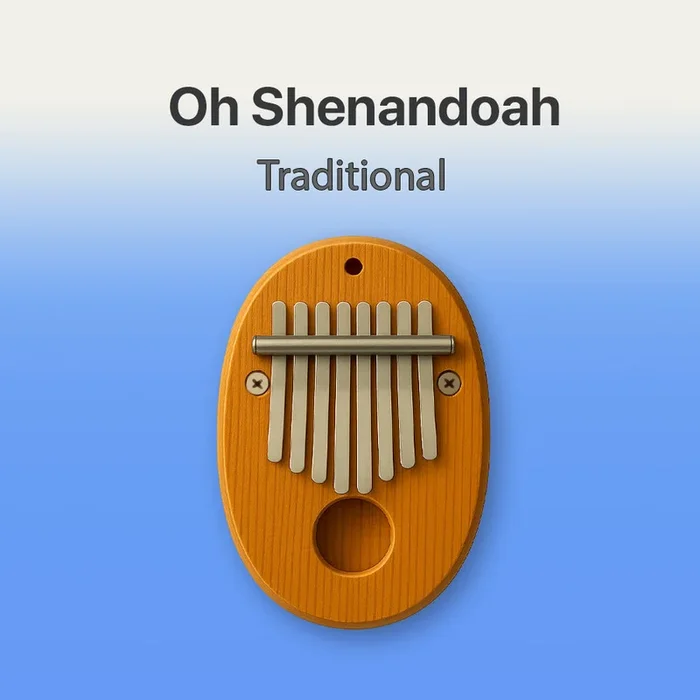 Oh Shenandoah – 8 Note Pocket Kalimba Tab