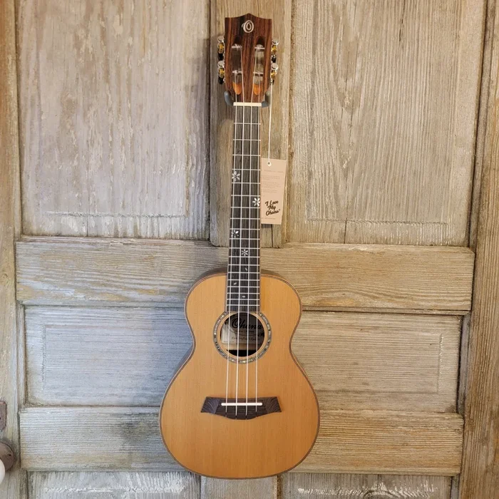 Ohana Concert CK-50ME Solid Ceder Top Laminate Macassar Ebony Slotted Headstock Ukulele h891