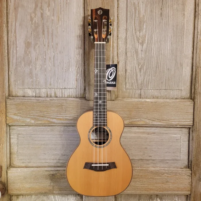 Ohana Concert CK-50ME Solid Ceder Top Laminate Macassar Ebony Slotted Headstock Ukulele h892