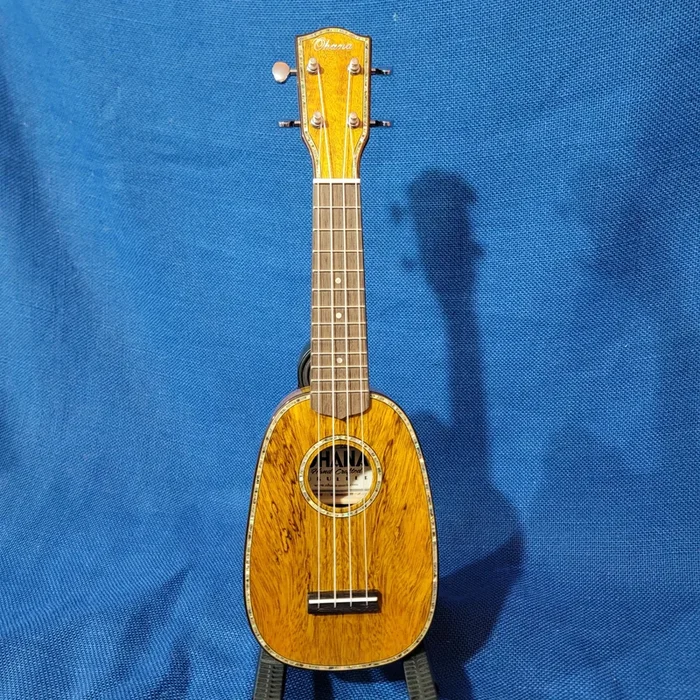 Ohana Pineapple Sopranino TPK-220G All Solid Mango w Abalone Ukulele h117