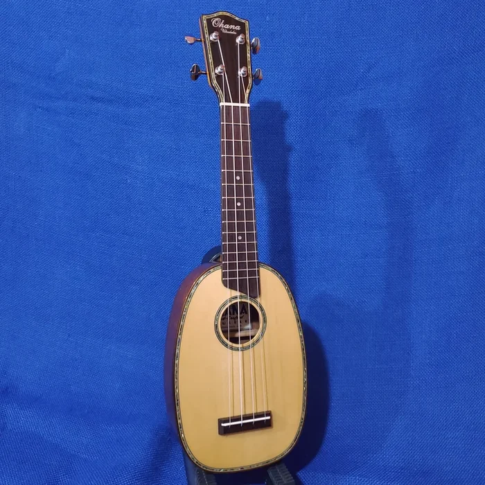 Ohana Soprano Pineapple PK-70G Blem All Solid Spruce / Mahogany Ukulele -507