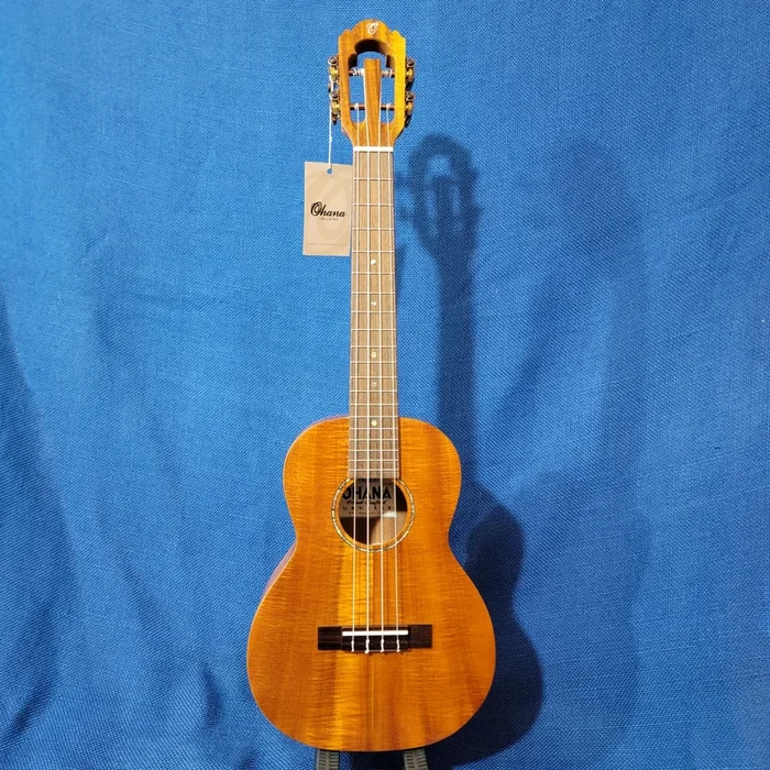 Ohana Tenor TK-430 All Solid Premium Select Koa with Slotted Headstock Satin Ukulele with Hardcase p712