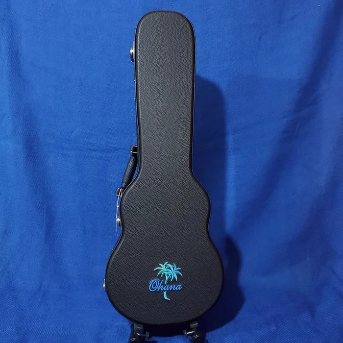 Ohana Tenor Ukulele Black Hard Case with Embroidery Logo BEM-27 Accessory