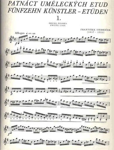 Ondricek, Frantisek: Funfzehn Etuden. (Etuden Nr. 2, 3, 15 mit Klavierbegleitung) Barenreiter