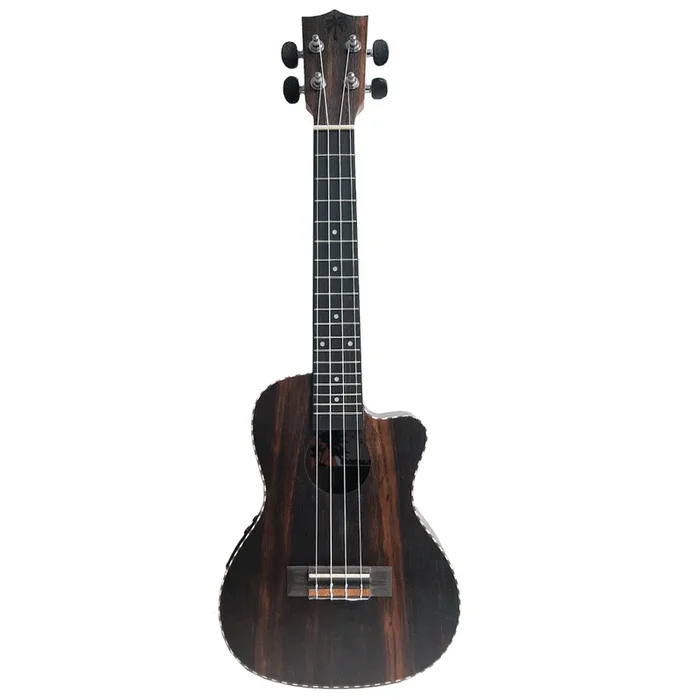 Ookala 24″ Concert Electric Ukulele With Cutaway Ebony Body