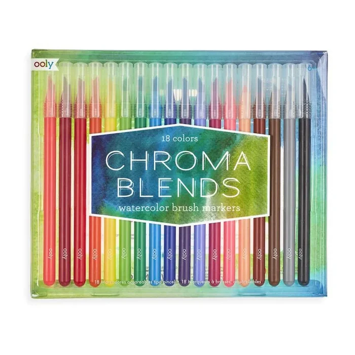 Ooly chroma blends watercolour brush markers set of 18