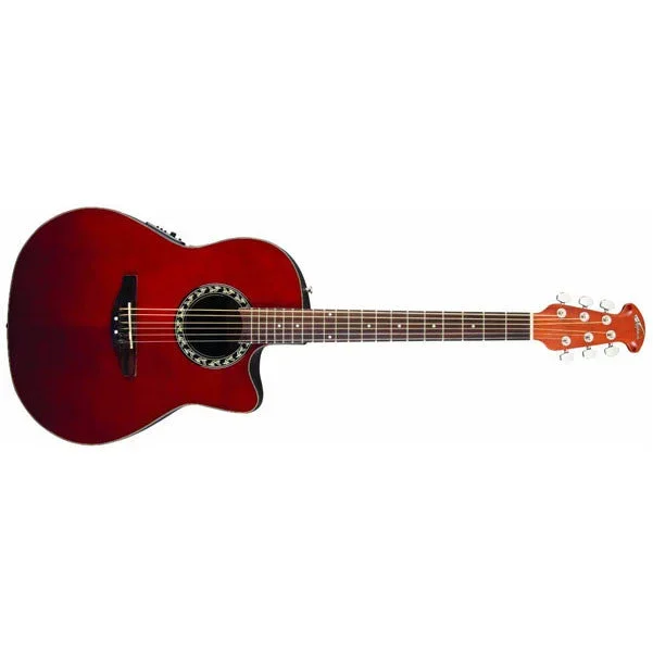 Ovation, Electro Acoustic Guitar, Applause Balladeer, AB24-Ruby Red AB24-RR_142627